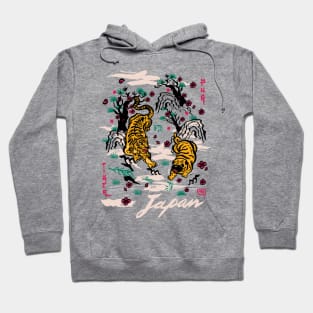 Tiger and Pug Japanese style Hoodie